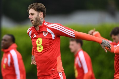 010626 - Joe Rodon of Wales during training ahead of their upcoming friendly match against Ghana