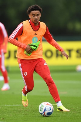 010626 - Jayden Lienou of Wales during training ahead of their upcoming friendly match against Ghana