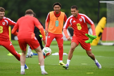 010626 - Jayden Lienou of Wales during training ahead of their upcoming friendly match against Ghana
