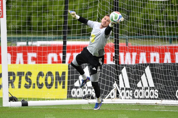 010626 - Danny Ward of Wales during training ahead of their upcoming friendly match against Ghana