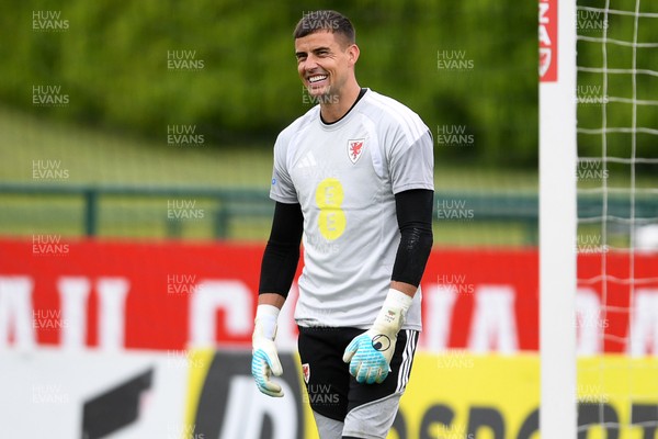 010626 - Karl Darlow of Wales during training ahead of their upcoming friendly match against Ghana