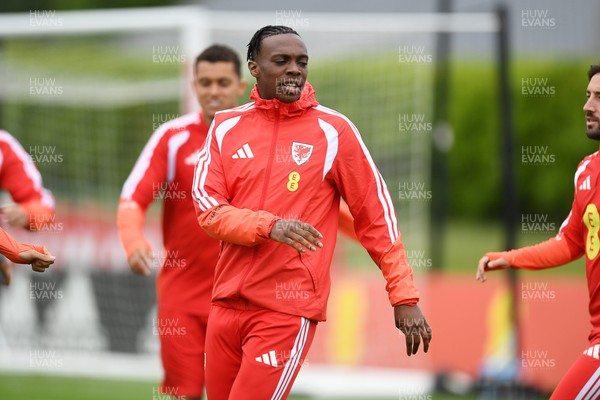 010626 - Ronan Kpakio of Wales during training ahead of their upcoming friendly match against Ghana