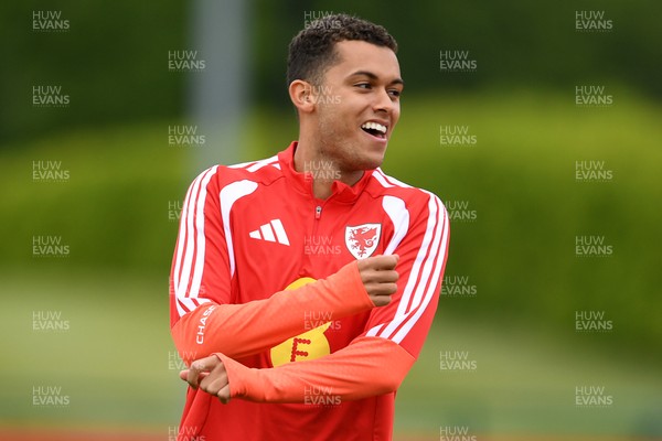 010626 - Brennan Johnson of Wales during training ahead of their upcoming friendly match against Ghana