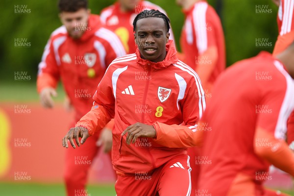 010626 - Ronan Kpakio of Wales during training ahead of their upcoming friendly match against Ghana