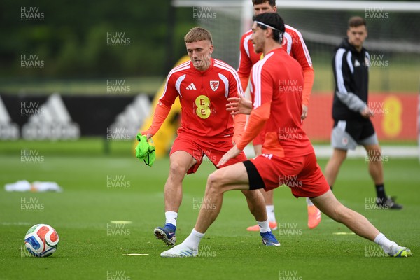 010626 - Isaak Davies of Wales during training ahead of their upcoming friendly match against Ghana