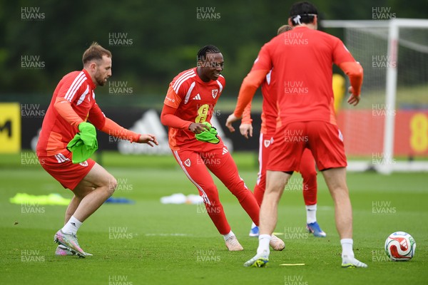 010626 - Ronan Kpakio of Wales during training ahead of their upcoming friendly match against Ghana