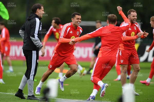 010626 - Brennan Johnson of Wales during training ahead of their upcoming friendly match against Ghana