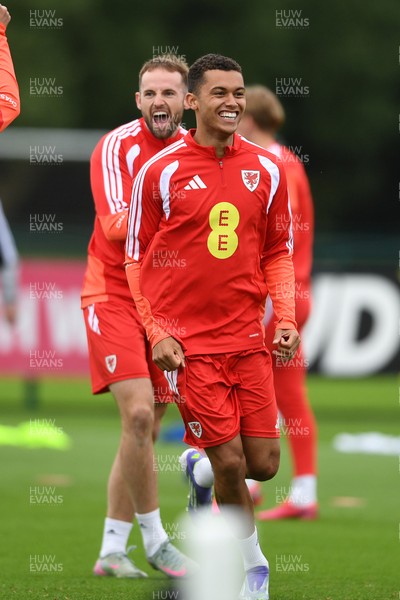 010626 - Brennan Johnson of Wales during training ahead of their upcoming friendly match against Ghana