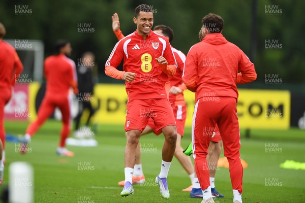 010626 - Brennan Johnson of Wales during training ahead of their upcoming friendly match against Ghana