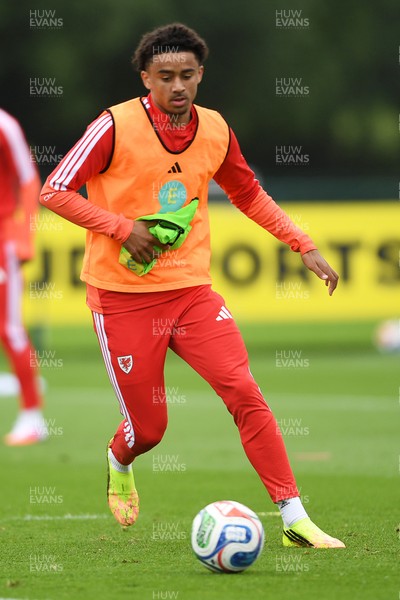 010626 - Jayden Lienou of Wales during training ahead of their upcoming friendly match against Ghana