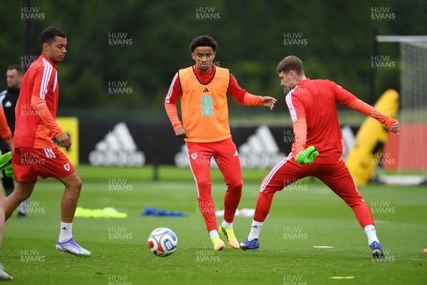 010626 - Jayden Lienou of Wales during training ahead of their upcoming friendly match against Ghana