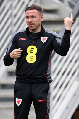 031026 - Wales Football Training - Wales Manager Craig Bellamy during training ahead of their upcoming Nations League match against Denmark