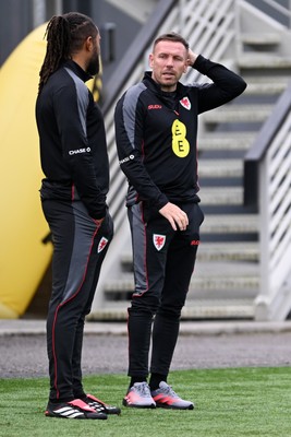 031026 - Wales Football Training - Wales Manager Craig Bellamy during training ahead of their upcoming Nations League match against Denmark