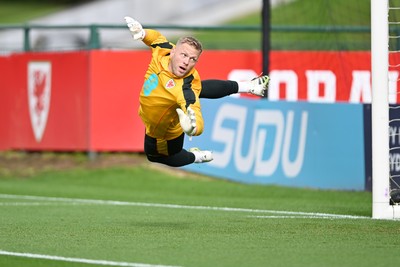 031026 - Wales Football Training - David Cornell during training ahead of their upcoming Nations League match against Denmark