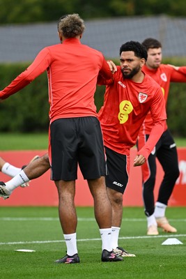 031026 - Wales Football Training - Jay Dasilva during training ahead of their upcoming Nations League match against Denmark