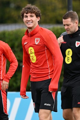 031026 - Wales Football Training - Lewis Koumas during training ahead of their upcoming Nations League match against Denmark