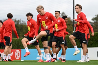 031026 - Wales Football Training - Joe Taylor during training ahead of their upcoming Nations League match against Denmark