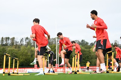 031026 - Wales Football Training - Liam Cullen during training ahead of their upcoming Nations League match against Denmark