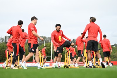 031026 - Wales Football Training - Jay Dasilva during training ahead of their upcoming Nations League match against Denmark