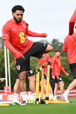 031026 - Wales Football Training - Jay Dasilva during training ahead of their upcoming Nations League match against Denmark