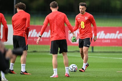 031026 - Wales Football Training - Ethan Ampadu during training ahead of their upcoming Nations League match against Denmark