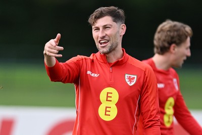 031026 - Wales Football Training - Ben Davies during training ahead of their upcoming Nations League match against Denmark
