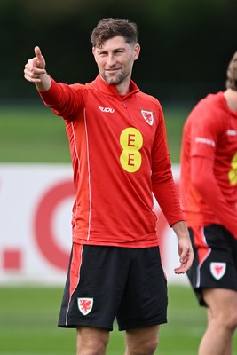 031026 - Wales Football Training - Ben Davies during training ahead of their upcoming Nations League match against Denmark