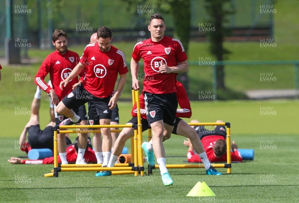 040621 - Wales Football Squad Training Session - Connor Roberts during a Wales training session ahead of their friendly match against Albania 