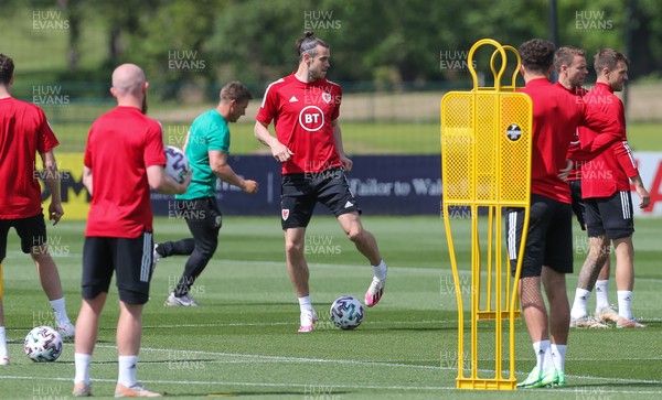 040621 - Wales Football Squad Training Session -  Gareth Bale during a Wales training session ahead of their friendly match against Albania 