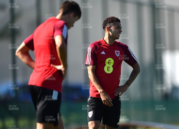040923 - Wales Football Training - Brennan Johnson during training