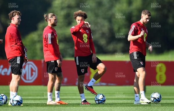 040923 - Wales Football Training - Ethan Ampadu during training