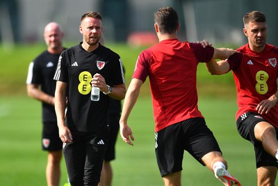 060923 - Wales Football Training - Chris Gunter during training