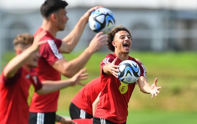 060923 - Wales Football Training - Ethan Ampadu during training