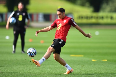 060923 - Wales Football Training - Connor Roberts during training