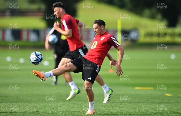 060923 - Wales Football Training - Connor Roberts during training