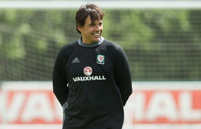 070617 - Wales Football Training Session - Wales' manager Chris Coleman during the training session ahead of the FIFA World Cup Qualifying match against Serbia