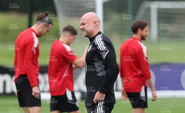 070622 -  Wales Football Training -Wales manager Rob Page during training ahead of their League of Nations match against Netherlands