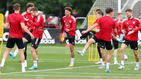 070622 -  Wales Football Training - Ethan Ampadu of Wales during training ahead of their League of Nations match against Netherlands