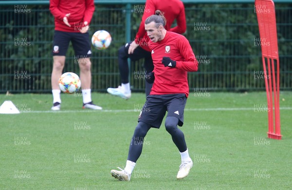 071019 - Wales Football Training Session - Gareth Bale during Wales training session ahead of the Euro qualifying match against Slovakia