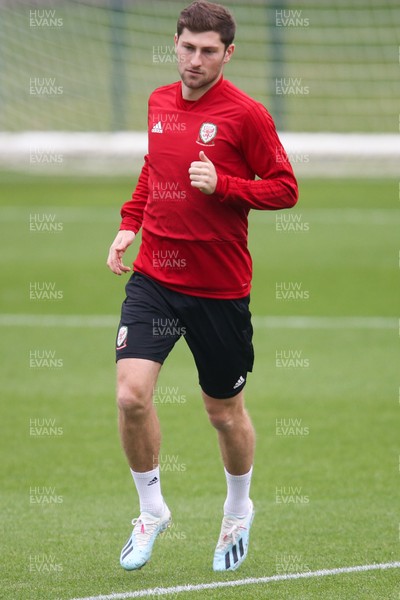 071019 - Wales Football Training Session - Ben Davies during Wales training session ahead of the Euro qualifying match against Slovakia