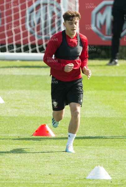 080919 - Wales Football Training session - Wales' Daniel James during training session ahead of the International Friendly against Belarus