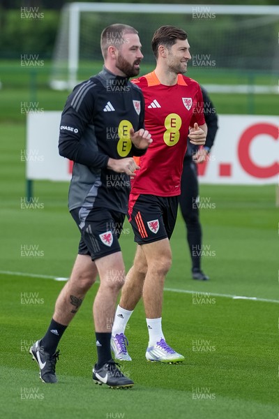 080925 - Wales Football Training - Ben Davies ahead of the international friendly against Canada