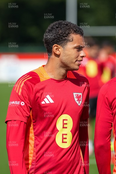080925 - Wales Football Training - Brennan Johnson ahead of the international friendly against Canada