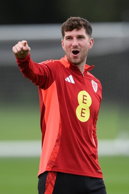 081025 - Wales Football Training - Chris Mepham of Wales during training ahead of tomorrows friendly match with England
