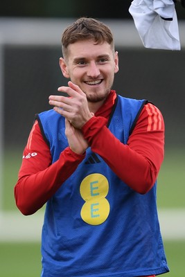 081025 - Wales Football Training - David Brooks of Wales during training ahead of tomorrows friendly match with England