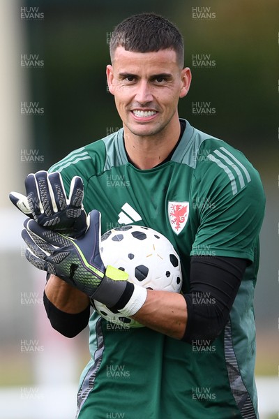 081025 - Wales Football Training - Karl Darlow of Wales during training ahead of tomorrows friendly match with England