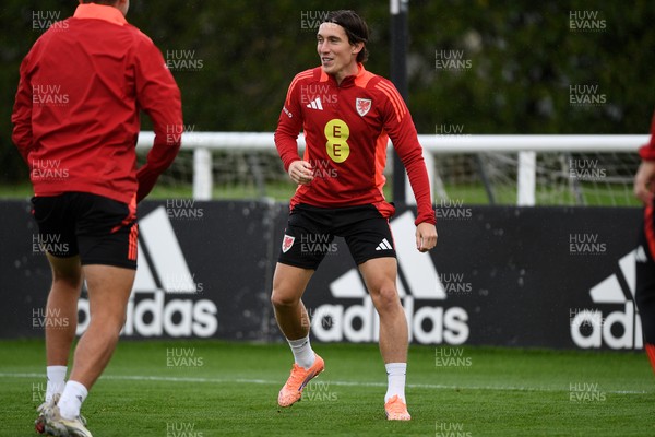 081025 - Wales Football Training - Harry Wilson of Wales during training ahead of tomorrows friendly match with England