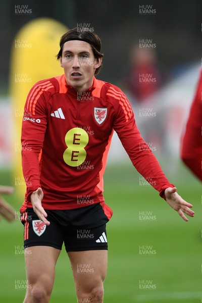 081025 - Wales Football Training - Harry Wilson of Wales during training ahead of tomorrows friendly match with England