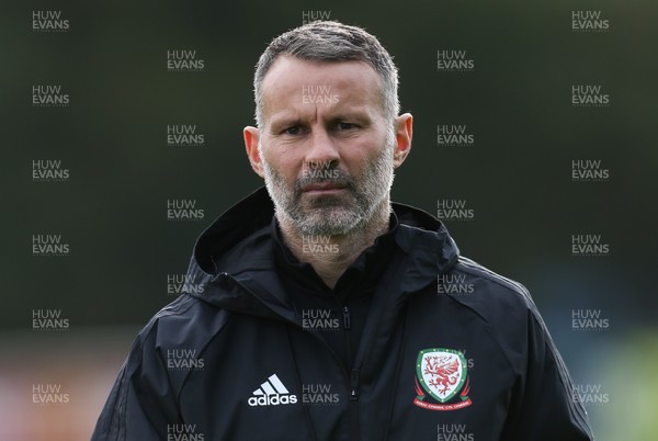 091019 - Wales Football Training session - Wales manager Ryan Giggs during training session ahead of their Euro Qualifying match against Slovakia