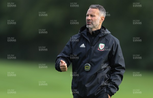 091019 - Wales Football Training session - Wales manager Ryan Giggs during training session ahead of their Euro Qualifying match against Slovakia